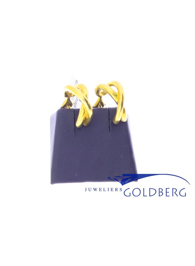 18k gold vintage Paloma Picasso clip-on earrings by Tiffany & Co.