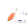 14k gold pendant with carnelian (own studio)