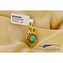 14k gouden vintage hanger met amazoniet