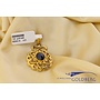 14k gold vintage pendant with garnet