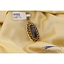 14k gold vintage pendant with garnet