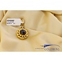 14k gold vintage pendant with garnet