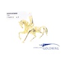14k gold vintage horse pendant