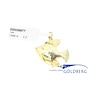 14k gold vintage fish pendant