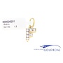 18k gold vintage zirconia pendant letter F