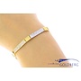 14k gold plate bracelet pave set with zirconia