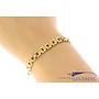 14k gold fantasy bracelet with 5x 0.10ct brilliant cut diamonds