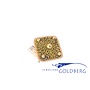 Antique 14k gold square brooch from the period 1853-1906