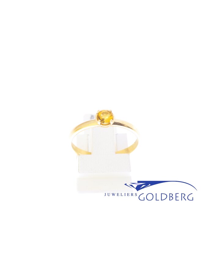 14k gold ring with citrine from our own studio