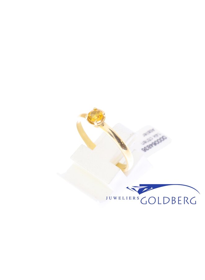 14k gold ring with citrine from our own studio