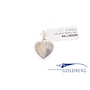 Vintage 14 carat white gold heart shaped pendant adorned with a tiny star and diamond