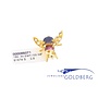 18k gold vintage bee brooch with sapphire, ruby & diamonds