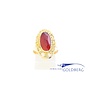 14k gouden vintage ring met carneool