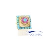 18k gold vintage ring with ruby & turquoise