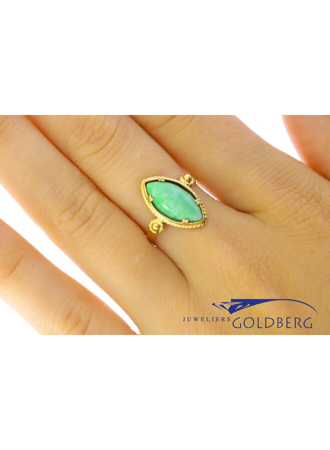 18k gouden vintage ring met cabochon