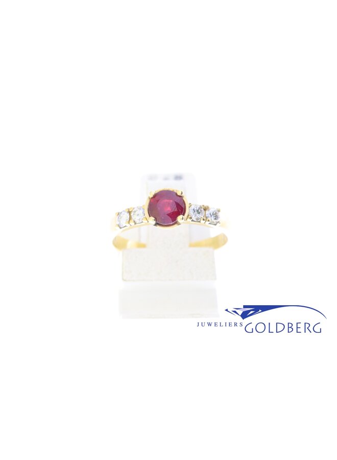 14k gold ruby/diamond ring (own studio)