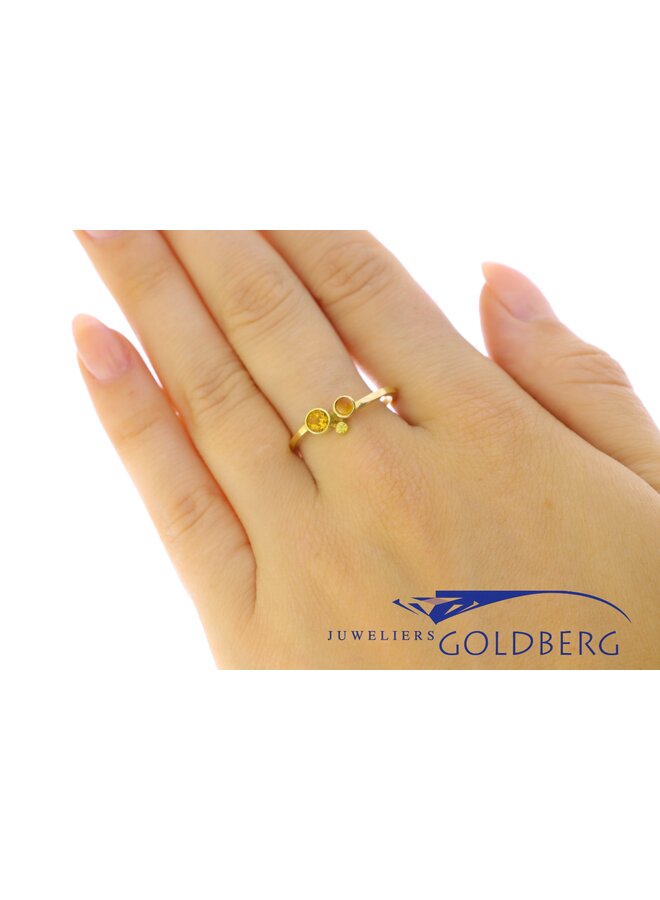 14k gold ring with citrine from our own studio