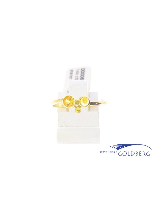 14k gold ring with citrine from our own studio