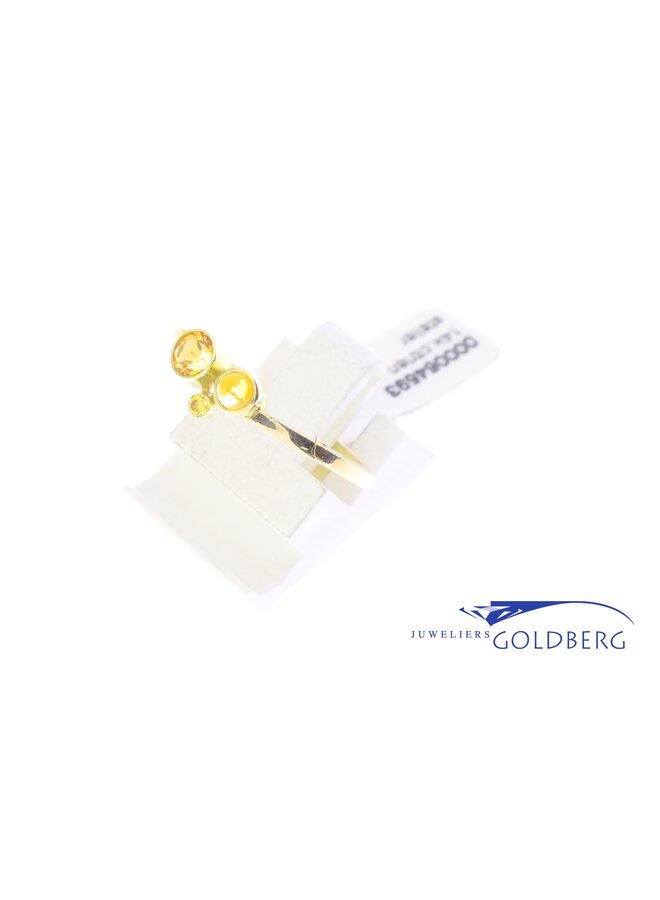 14k gold ring with citrine from our own studio
