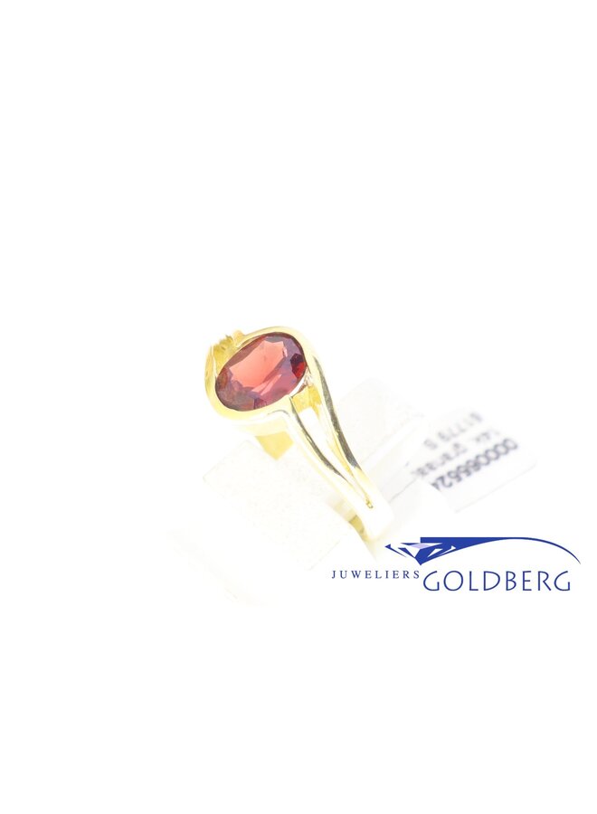 14k gouden vintage ring met granaat