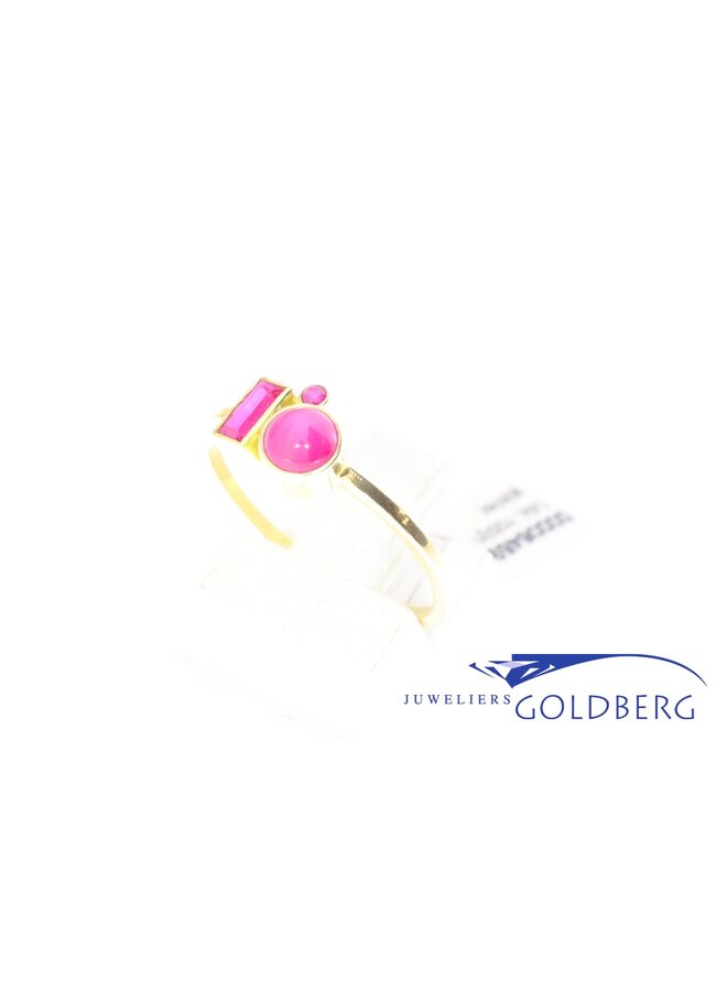 14k gold ring with (star) ruby (own workshop)