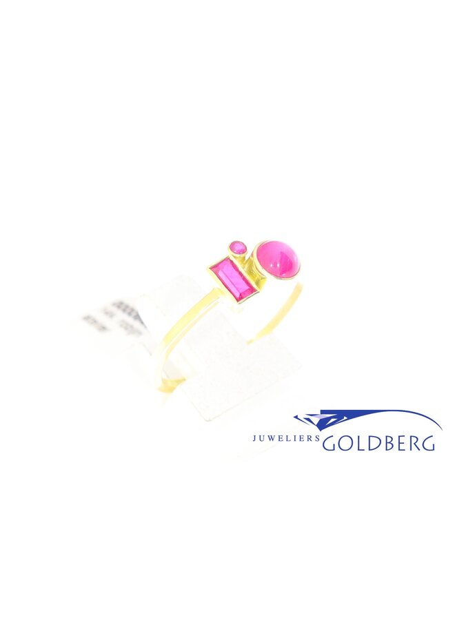 14k gold ring with (star)ruby (own studio)