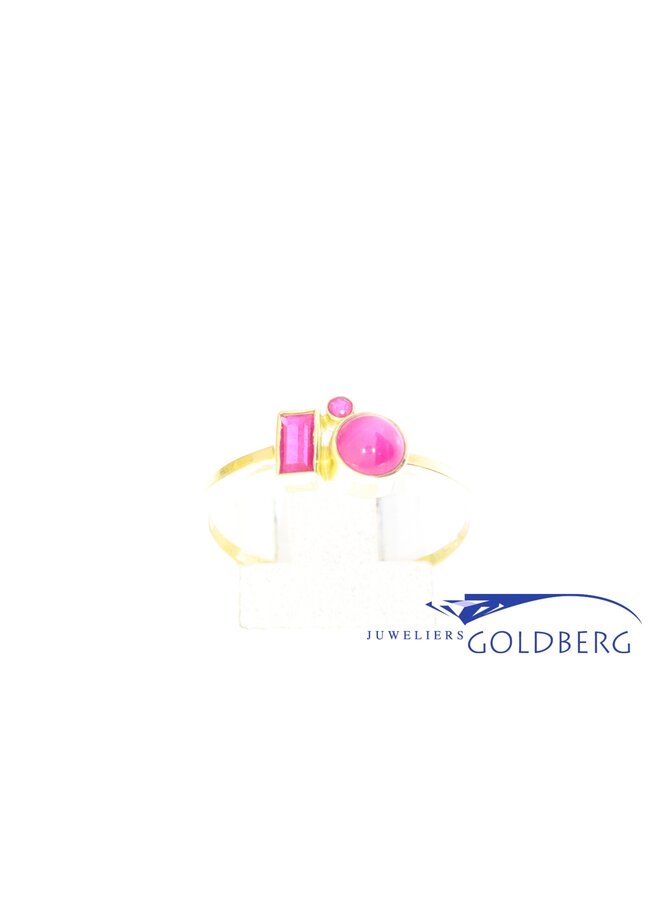 14k gold ring with (star) ruby