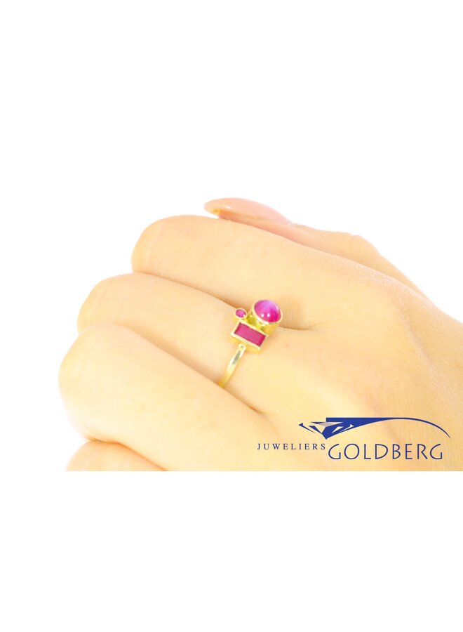 14k gold ring with (star)ruby (own studio)