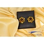 14k gouden granaat oorbellen