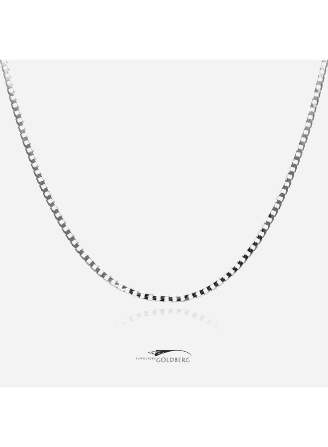 14k Witgoud gourmet ketting