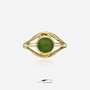 14k gold vintage ring with jade
