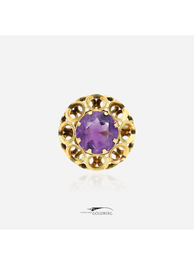14k gold vintage ring with amethyst