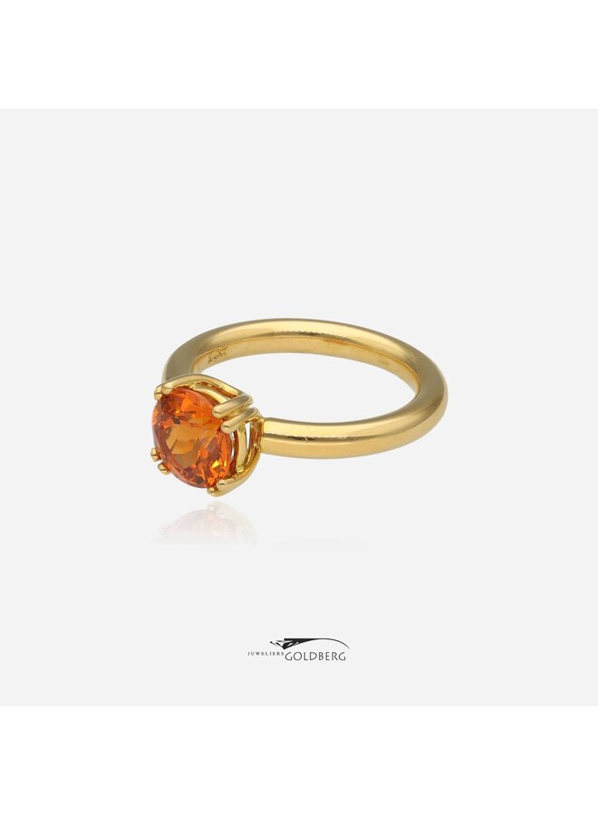 18k gouden vintage ring met citrien