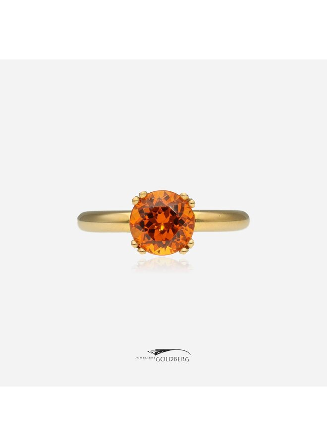 18k gold vintage ring with citrine