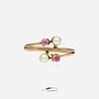 18k rose gold vintage ring with pearl & ruby