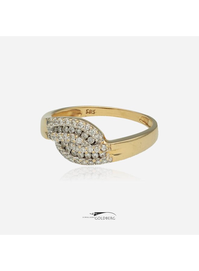 14k gold vintage ring with diamonds (approx. 0.35ct)