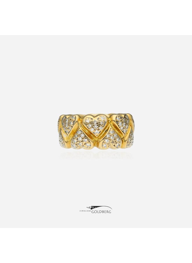 18k gouden vintage ring met diamant