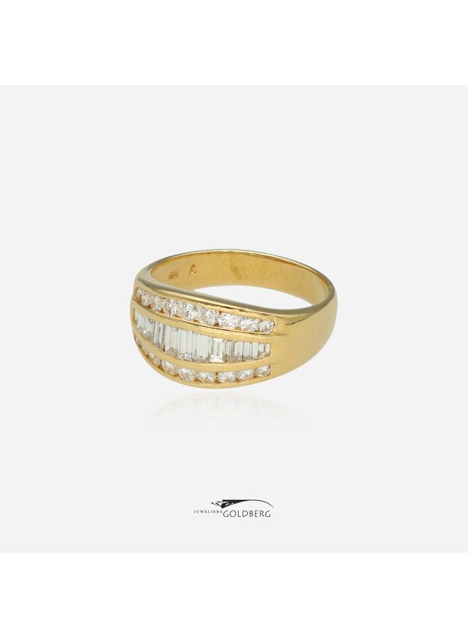 18k gold vintage ring with diamonds (approx. 0.80ct)