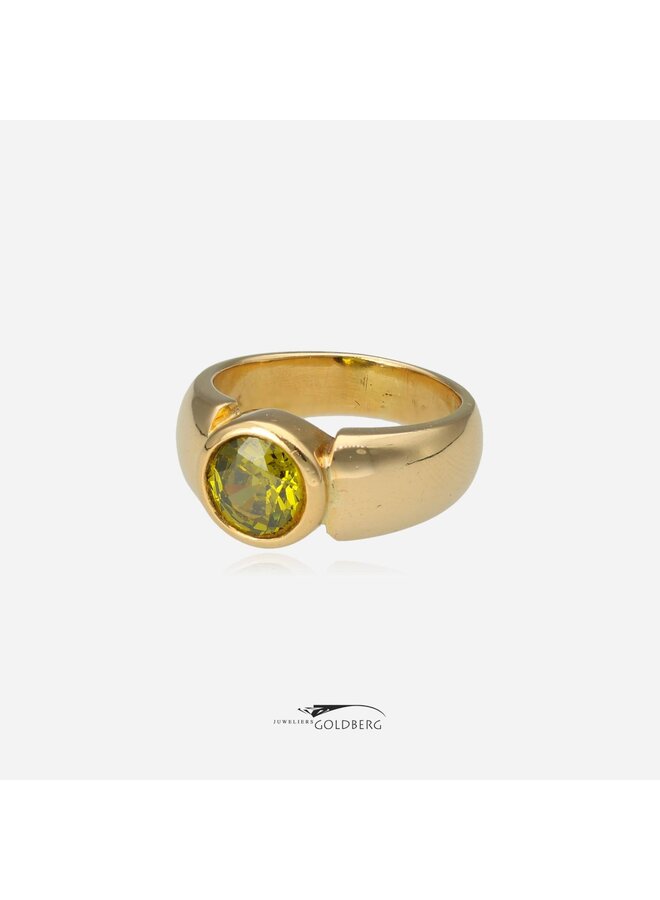 18k gouden vintage ring met zirkonia