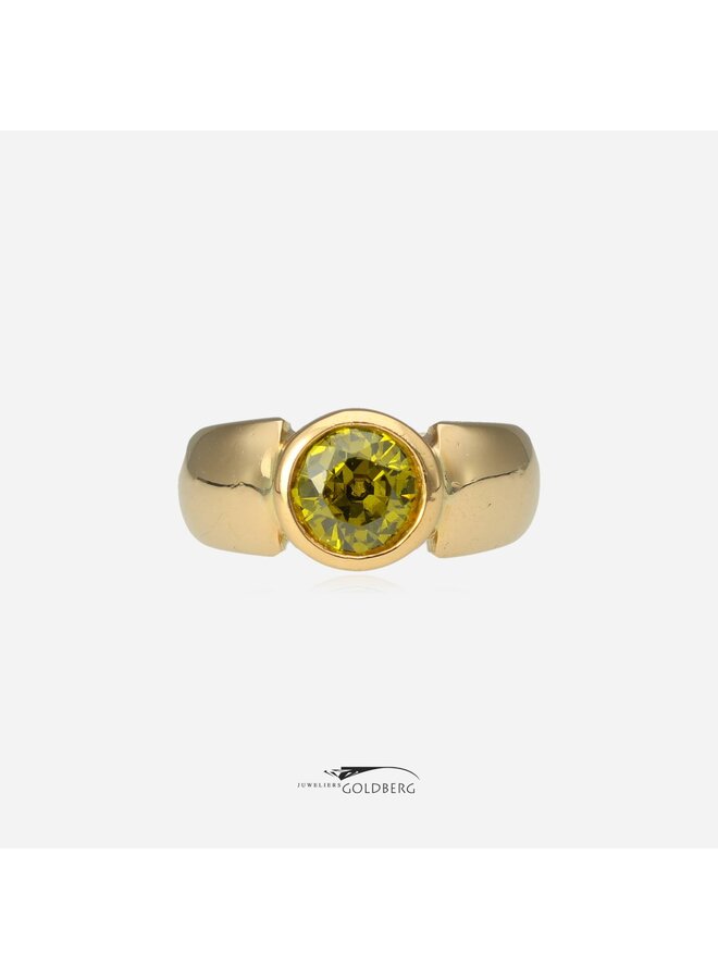 18k gouden vintage ring met zirkonia
