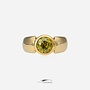18k gold vintage ring with zirconia