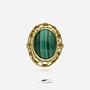 14k gold vintage ring with malachite