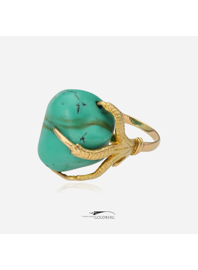 14k gold vintage ring with turquoise