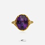 21k gouden vintage ring met amethist