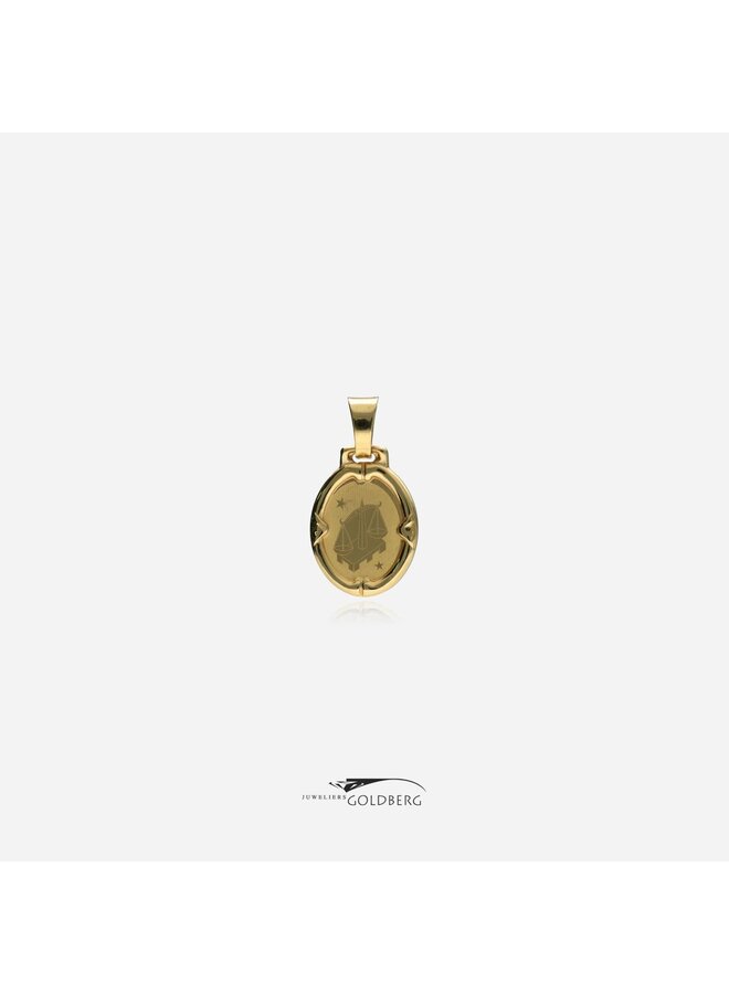 14k gouden vintage weegschaal hanger