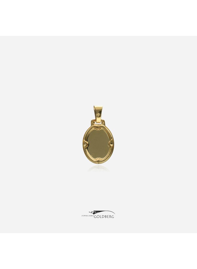 14k gold vintage balance pendant