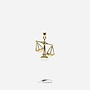 18k gold vintage balance pendant