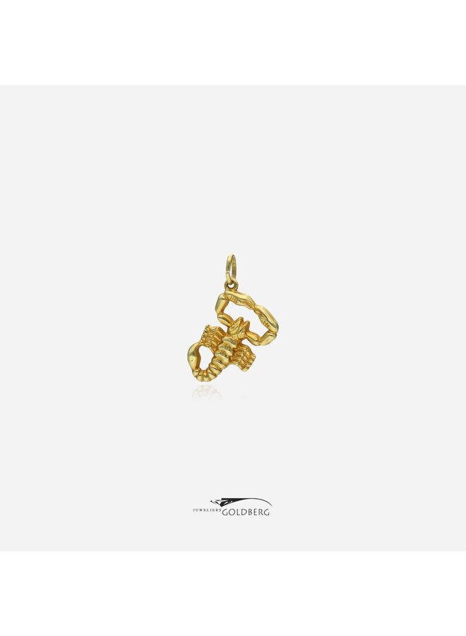14k gouden vintage schorpioen hanger