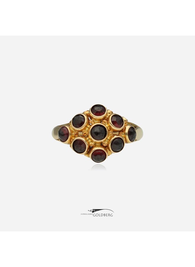 14k gouden vintage granaat ring