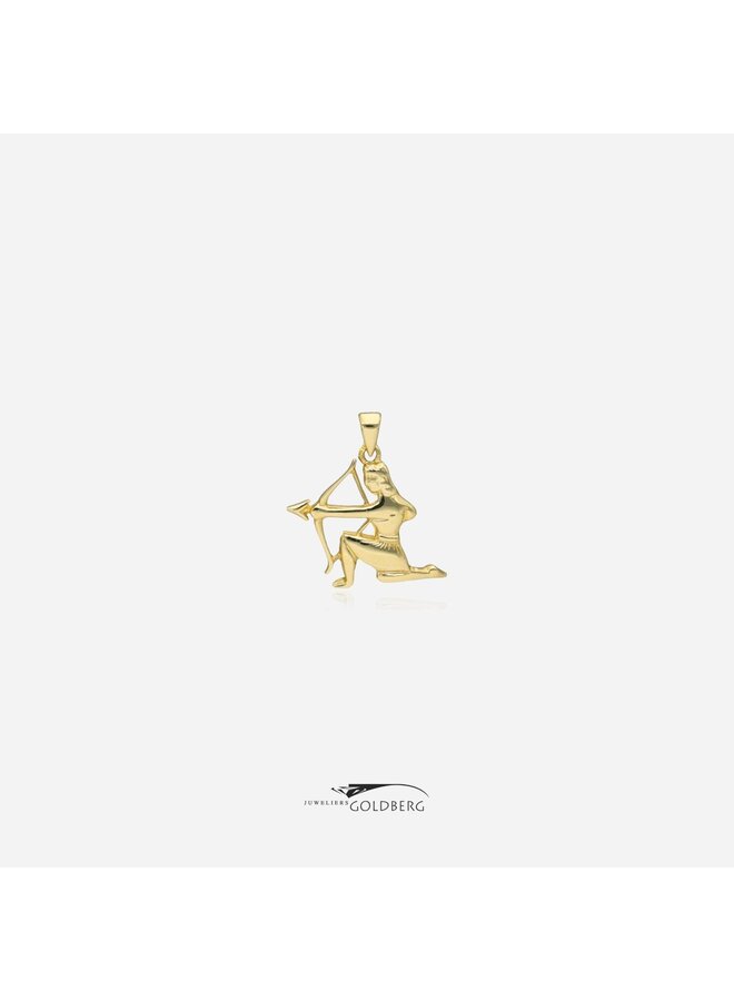 18k gold vintage Sagittarius pendant
